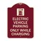 Signmission Electric Vehicle Parking While Charging W/ Graphic Heavy-Gauge Alum Sign, 24" x 18", BU-1824-24113 A-DES-BU-1824-24113 - alternate 1